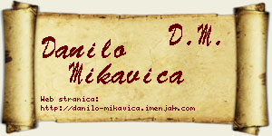 Danilo Mikavica vizit kartica